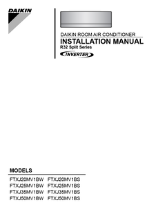 FTXJ20-50MW,FTXJ20-50MS_3PEN482320-2_Installation manual_English download
